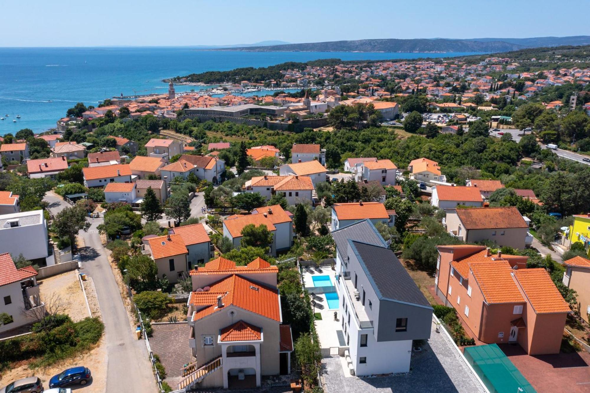 Luxury Villa Adria Apartments Krk Town Bagian luar foto
